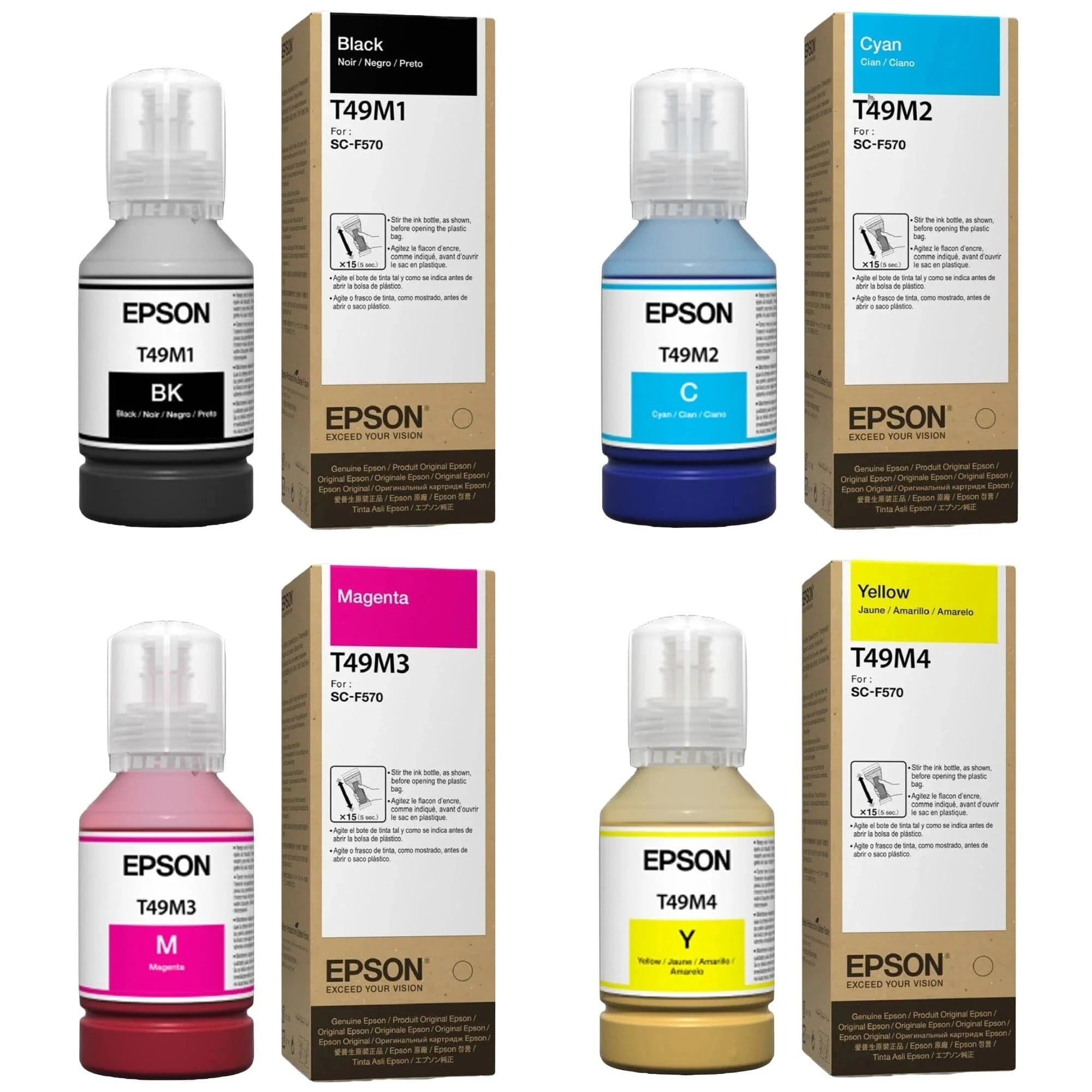 EPSON SureColor F170 and F570 Ink Bottles - 140 ml T49M | GPI Supplies