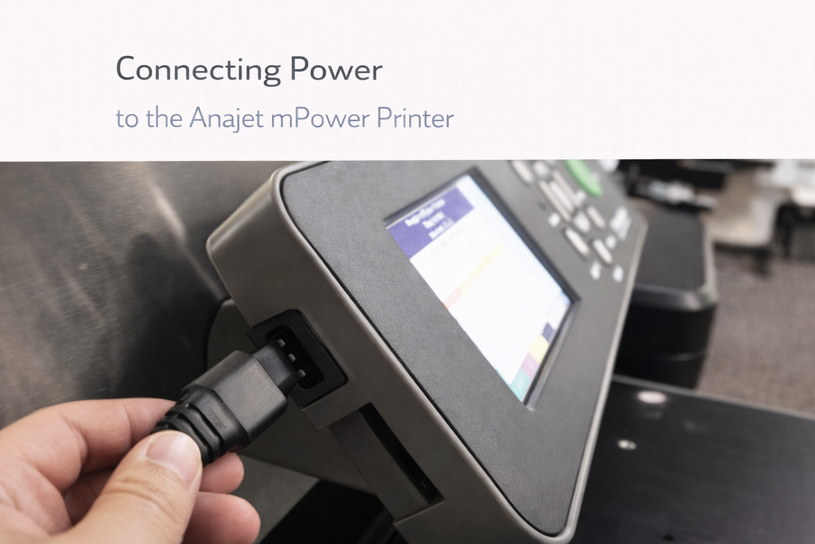 Connecting Power to the Anajet Mpower Printer