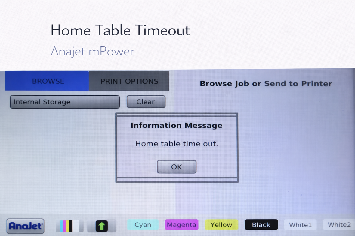 Anajet Mpower - Home Table Timeout
