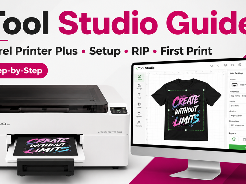 xTool Studio Guide for Apparel Printer Plus: Setup, RIP & First Print