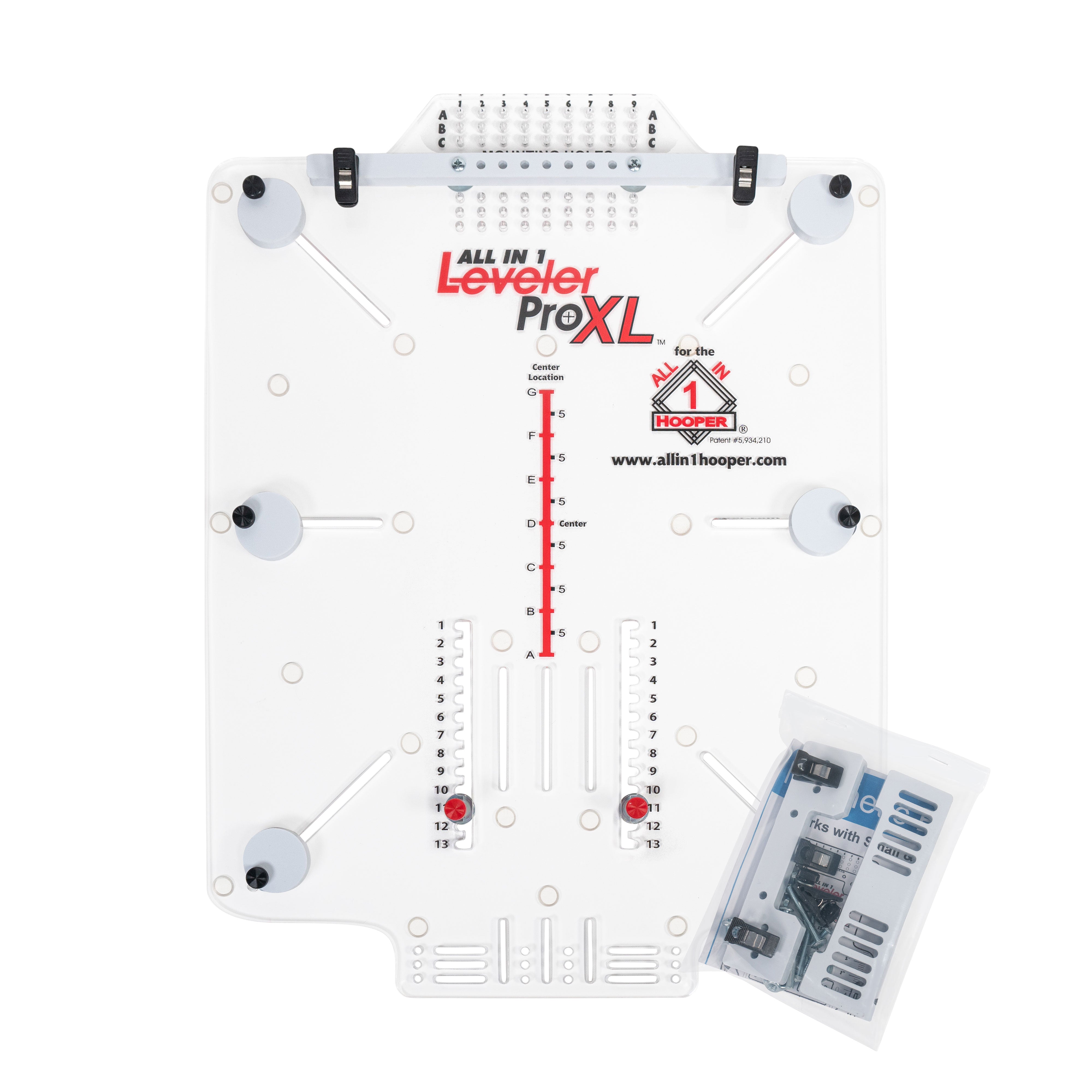 The Embroidery Leveler Pro XL Kit expands the capabilities of the All in 1 Hooper, providing advanced hooping solutions for large embroidery projects like jacket backs.