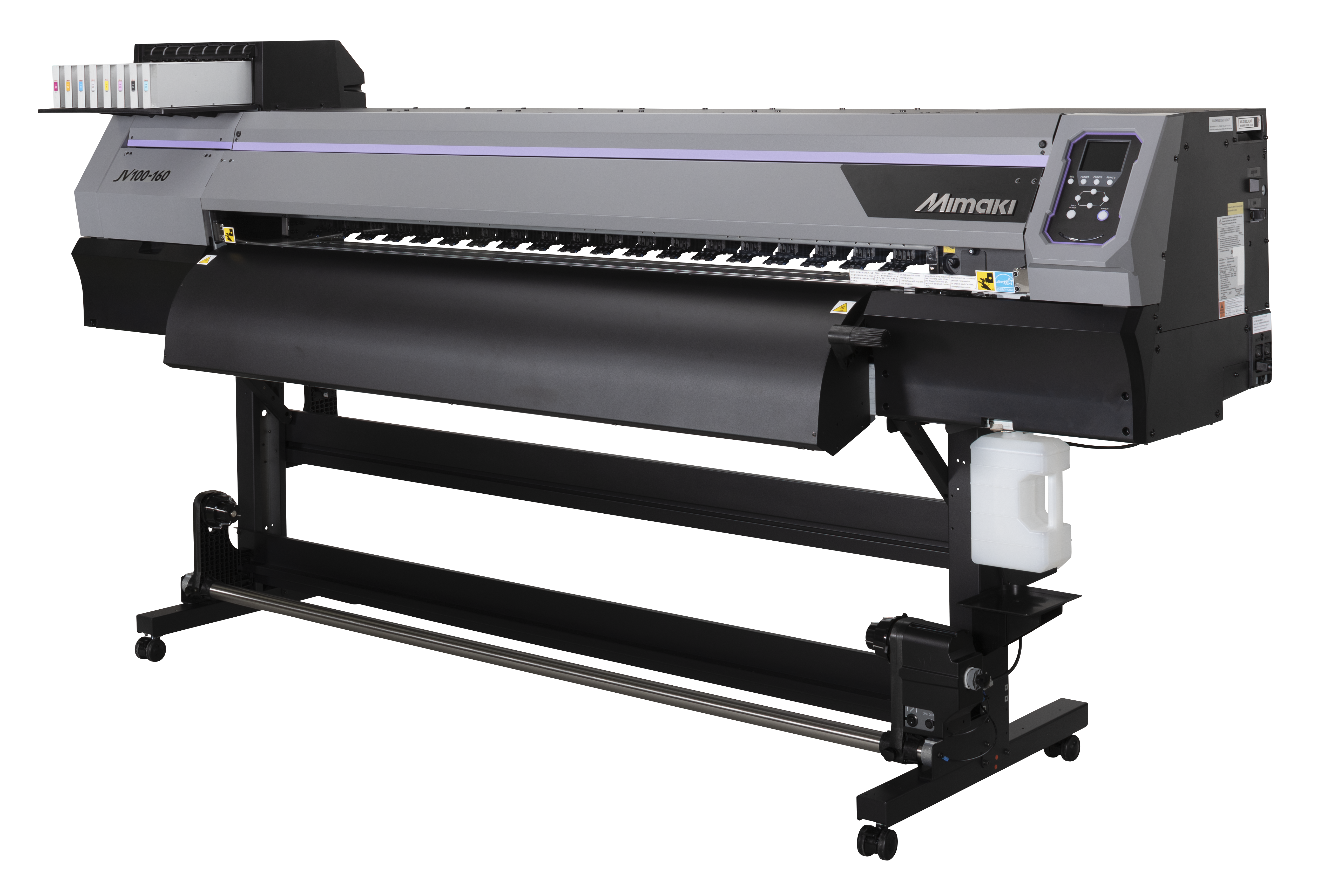 mimaki jv-100 angled view of eco solvent printer