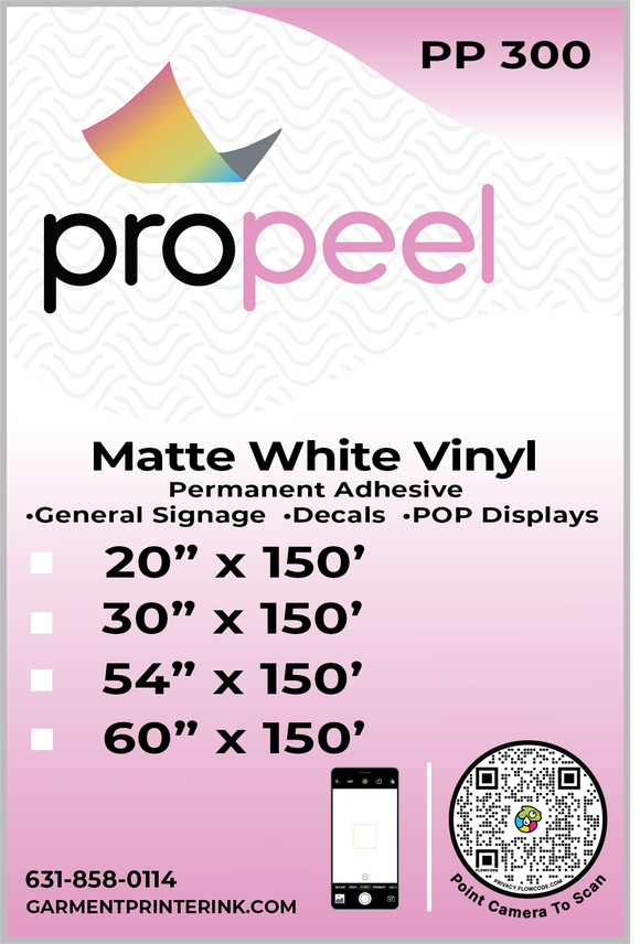 Propeel Matte White Digital Print Media 3.4 mil