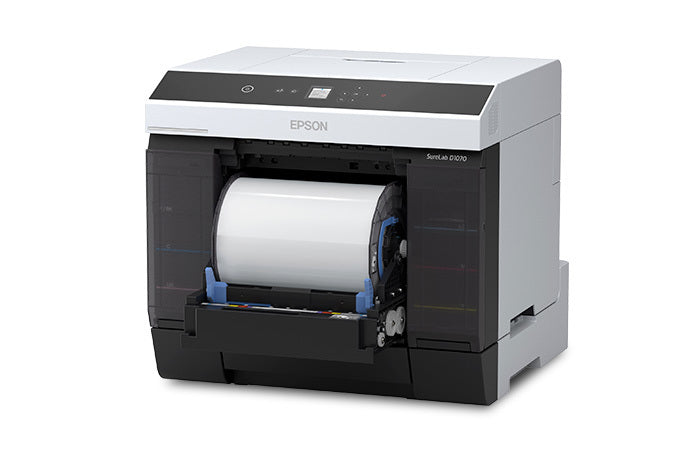 Epson SureLab D1070DE with front opened