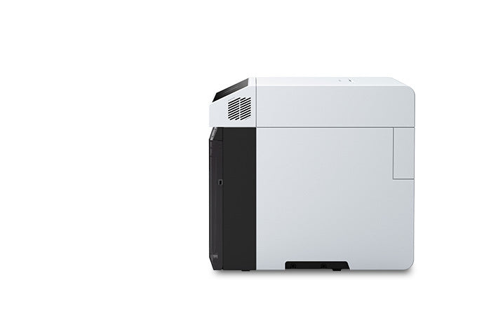 Epson SureLab D1070 side view with paper feeder closed