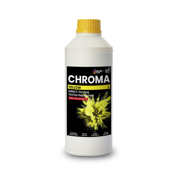 DTF Station DTF Ink Yellow 1L Color Prime DTF Ink - Chroma, White & Expanded Gamut