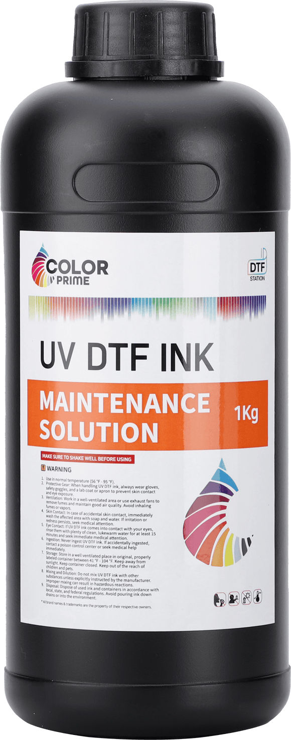 DTF Station UV Cleaning Color Prime UV DTF Maintenance Solution