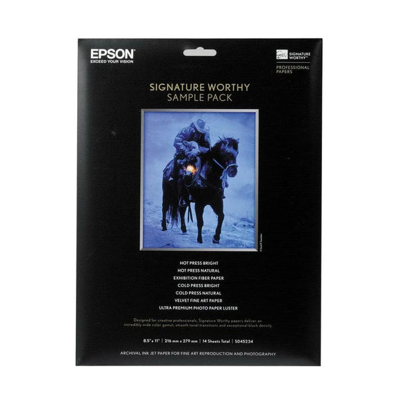 Epson Media 8.5" x 11" (14ct) Epson Signature Worthy Paper Sample Pack | Sheets