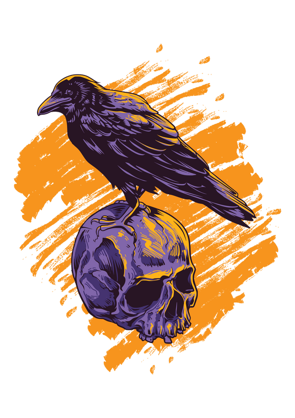 GPI Supplies Graphic Image RAVEN & SKULL Design