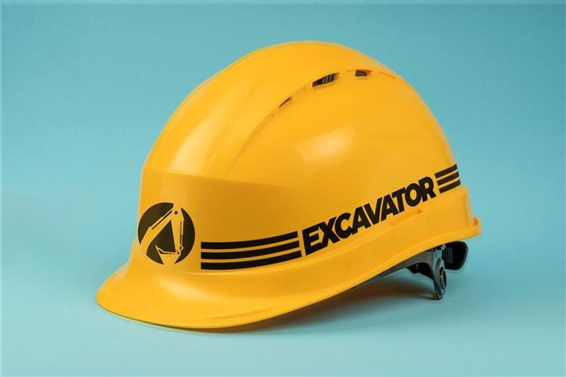 Helmet with UV-DTF transfers with 