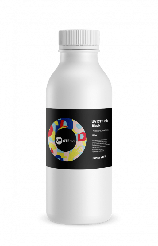 iColor Ink Black Uninet 3000 UV Direct To Film (DTF) Ink | 1 Liter