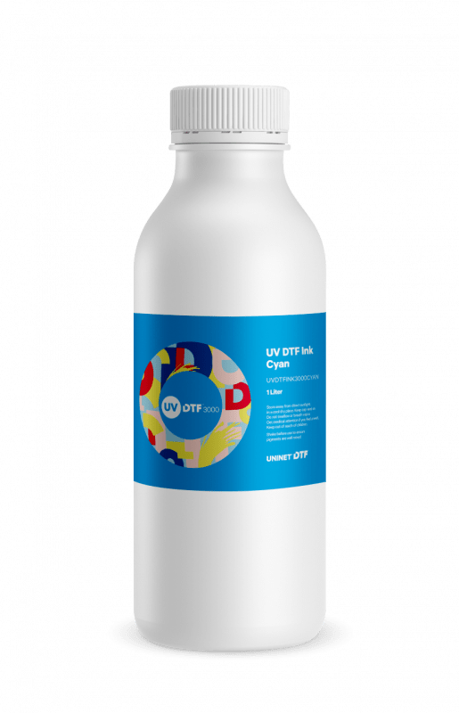 iColor Ink Cyan Uninet 3000 UV Direct To Film (DTF) Ink | 1 Liter