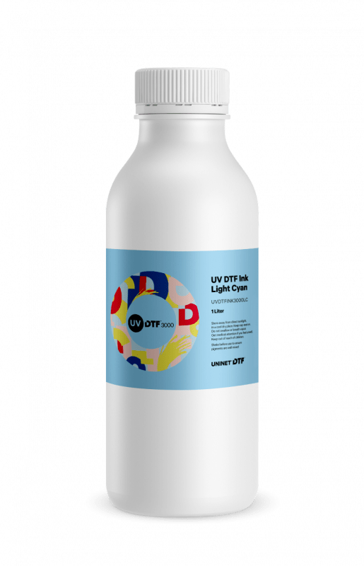 iColor Ink Light Cyan Uninet 3000 UV Direct To Film (DTF) Ink | 1 Liter