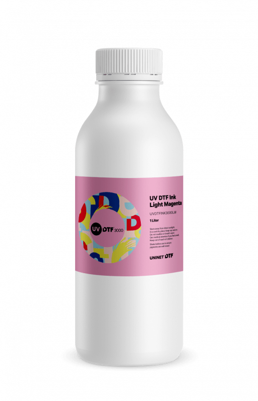iColor Ink Light Magenta Uninet 3000 UV Direct To Film (DTF) Ink | 1 Liter