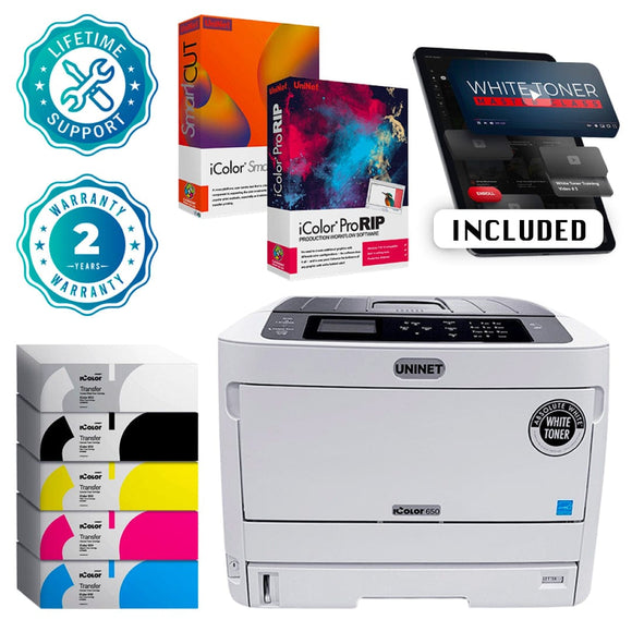 iColor Transfer Printer iColor 650 White Toner Transfer Printer