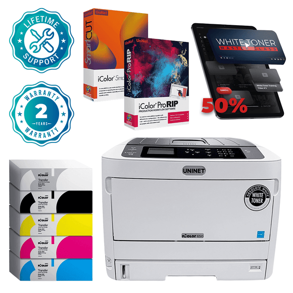 iColor Transfer Printer iColor 650 White Toner Transfer Printer