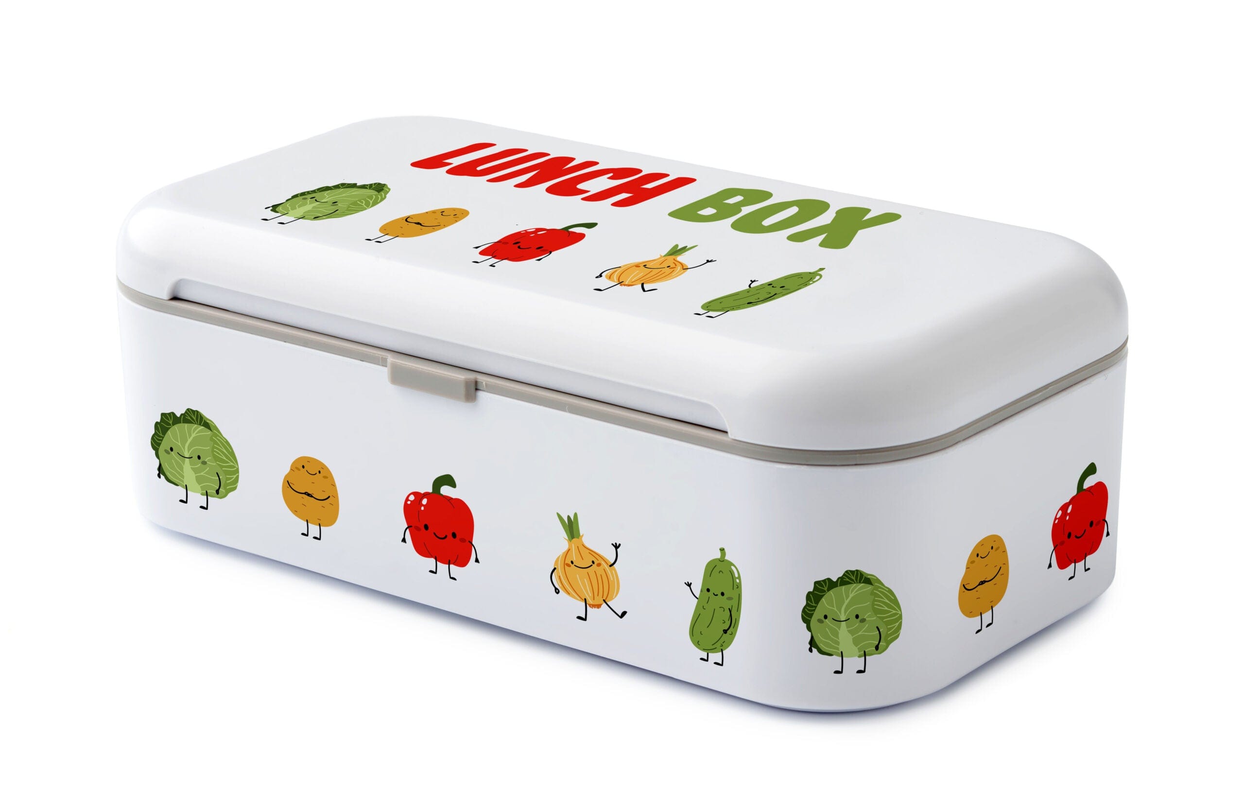 Lunchbox with UV-DTF transfers of vegtables