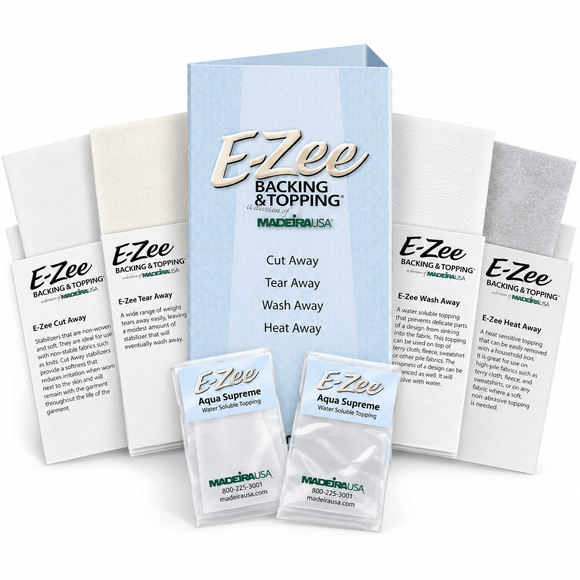 Madeira Embroidery Stabilizer Sample Pack Madeira E-Zee Backing & Topping Sample Pack
