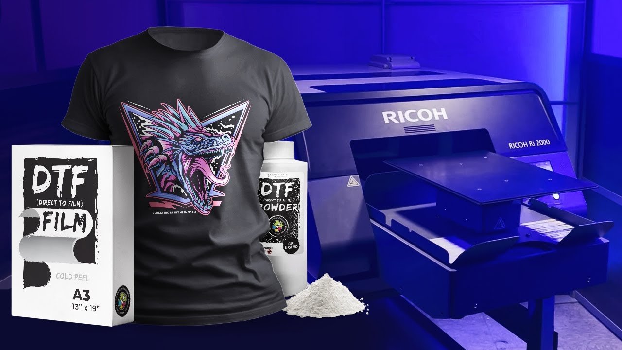 Watch this video tutorial on how to print DTF using the Ricoh DTG printer