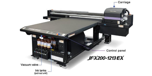 Mimaki UV Printer Mimaki JFX200-1213 EX - 4'x4' UV Flatbed Printer