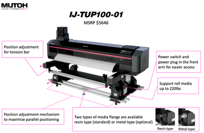 Mutoh Accessories Mutoh VJ16/19-TUP30 Take-Up Unit for XpertJet & ValueJet 64" Printers