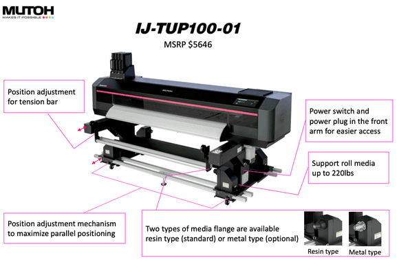Mutoh Accessories Mutoh VJ16/19-TUP30 Take-Up Unit for XpertJet & ValueJet 64" Printers
