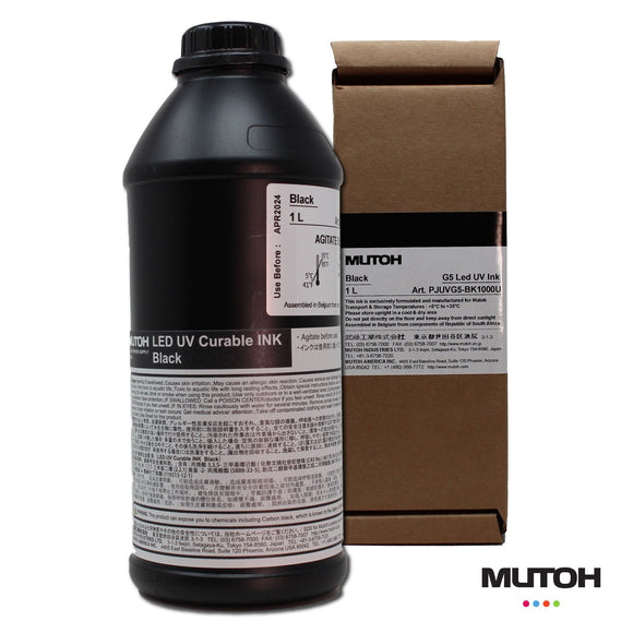 Mutoh Ink Black - 1000ml Mutoh UVG5 UV-LED Ink for PJ2508UF