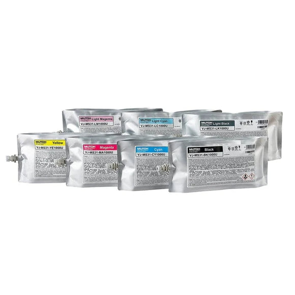 Mutoh Ink Black Mutoh MS31 Eco-Solvent Ink 1000ml Pouches