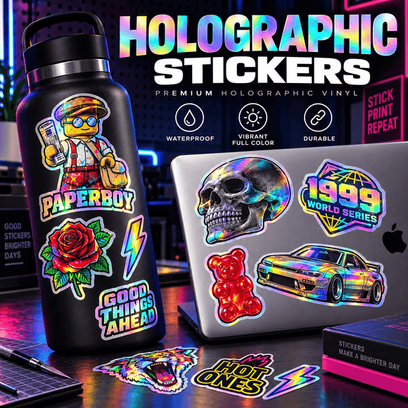 Paper Boy Gang Sheet Holographic Die Cut Sticker Builder