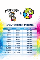 Paper Boy Printing 2x2 Die Cut Stickers