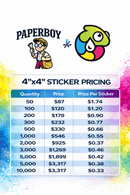 Paper Boy Printing 4x4 Die Cut Stickers