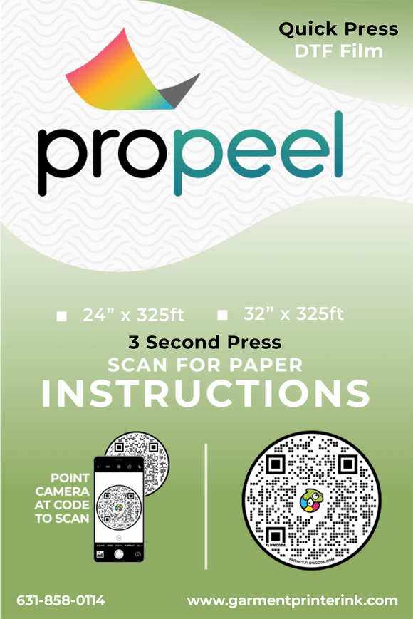 ProPeel DTF Film ProPeel Quick Press - 3 Second DTF Hot Peel Film | 24" & 32"