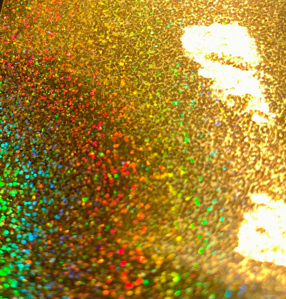 ProPeel Media 1yd / 24" / Royal Shimmer Gold ProPeel Holographic Adhesive Backed Film - 24"