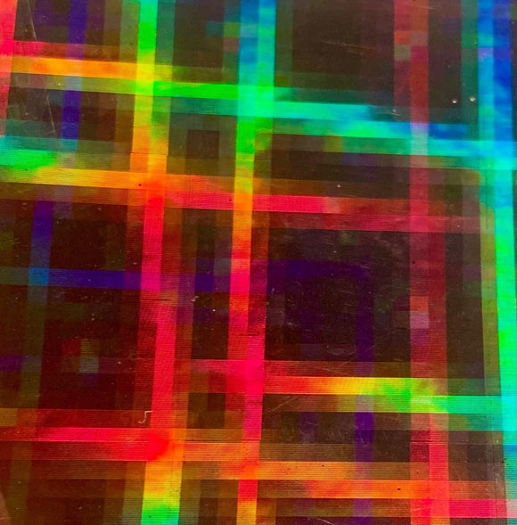 ProPeel Media 1yd / 24" / Y2K Plaid ProPeel Holographic Adhesive Backed Film - 24"