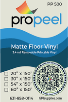 Propeel Media PP500 ProPeel 3.4 mil FLOOR Matte White Removable Printable Vinyl