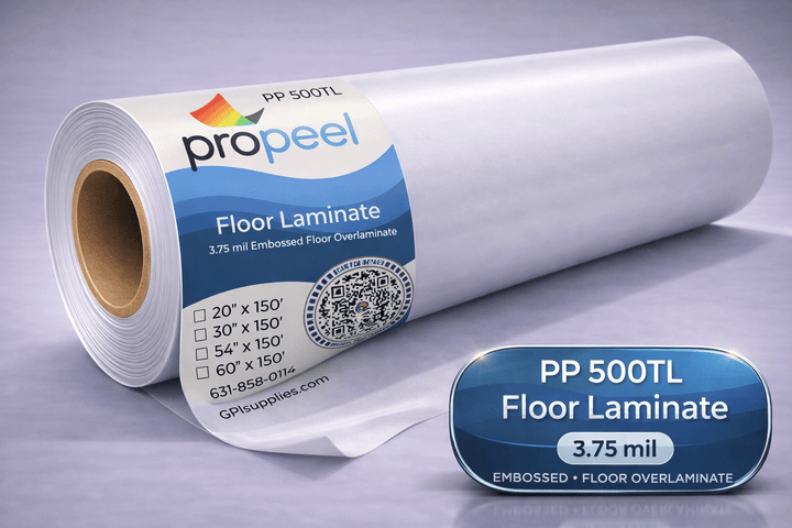 PP500TL ProPeel 3.75 mil FLOOR OVERLAMINATE Embossed Permanent Laminate