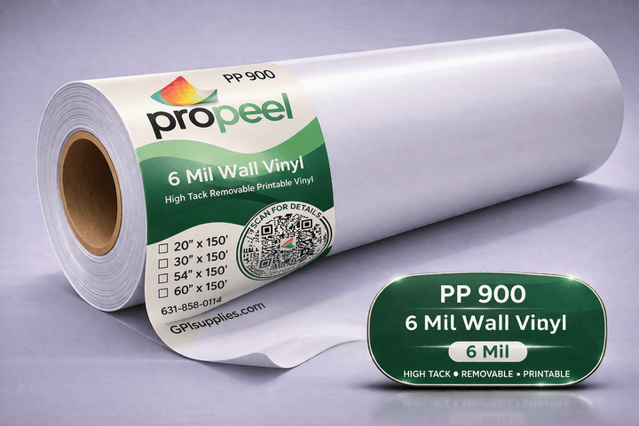 PP900 ProPeel 6 mil WALL White High Tack Removable Printable Vinyl
