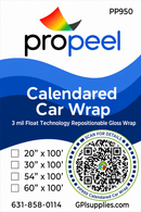 Propeel Media PP950 ProPeel 3 mil CAST VEHICLE WRAP "Float" Technology Gloss White Air Egress Printable Vinyl