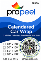 Propeel Media PP950 ProPeel 3 mil CAST VEHICLE WRAP "Float" Technology Gloss White Air Egress Printable Vinyl