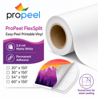 Propeel Media ProPeel FlexSplit 3.4 Mil Matte White Printable Vinyl