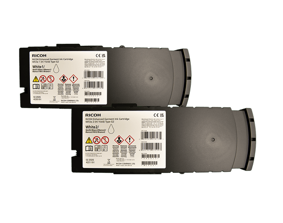 Ricoh DTG Ink Ricoh 500ml Type G2 White Ink Cartridge for Ri1000, Ri2000 | SLOT 2