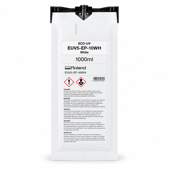 Roland Ink White Roland Eco-UV5 EUV5 Ink 1000ml Pouch - EUV5-EP-10