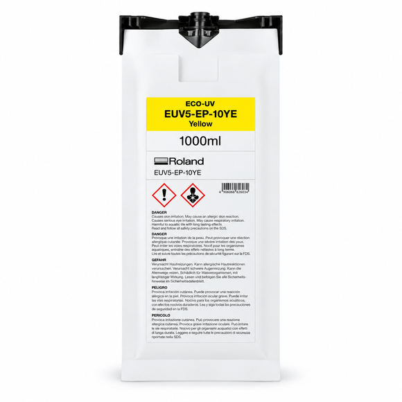 Roland Ink Yellow Roland Eco-UV5 EUV5 Ink 1000ml Pouch - EUV5-EP-10
