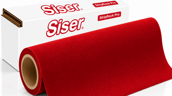 Siser Media Bright Red / 12" / 5yd Siser StripFlock Pro Vinyl