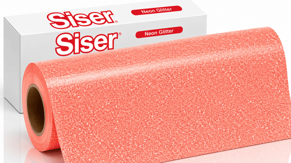 Siser Media Neon Grapefruit / 12" / 5yd Siser Glitter White and Neon Vinyl
