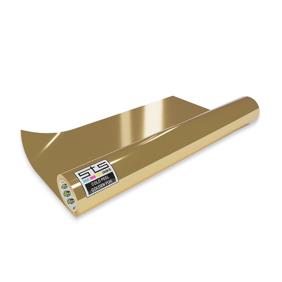 STS DTF Film DTF Inkjet Cold Peel Gold Foil 24″ × 164ft Rolls