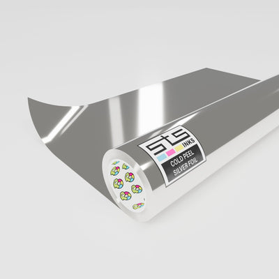 STS DTF Film DTF Inkjet Cold Peel Silver Foil 24″ × 164ft Rolls