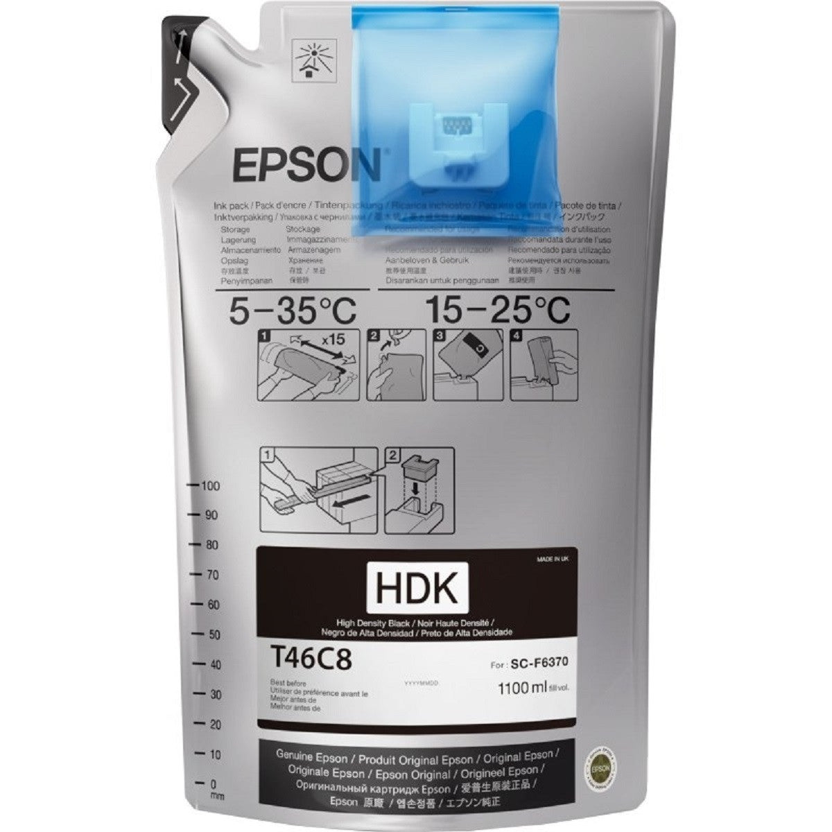 epson T46C Ink Bag - black