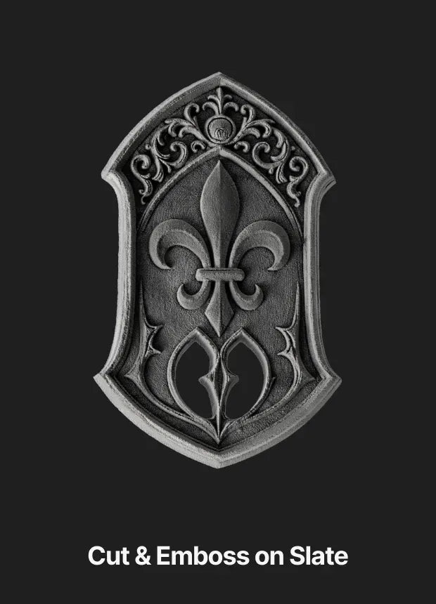 Cut & Emboss on Slate