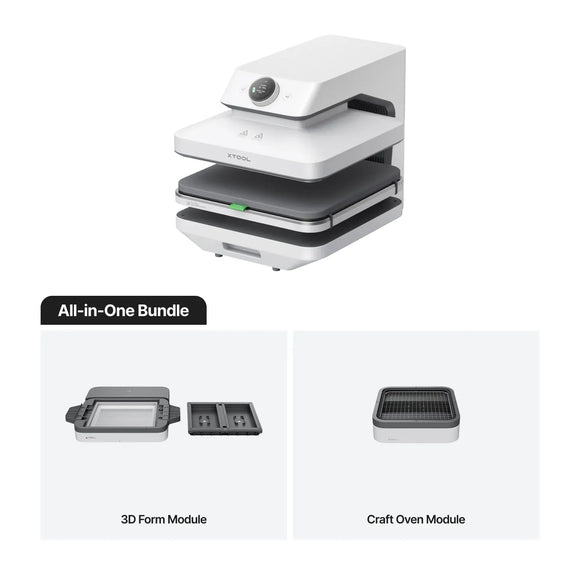 xTool DTF Equipment All-in-One Bundle xTool WonderPress 3-in-1 Heat Press System | 3D Forming + DTF Curing Oven